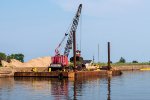 Dredging barge